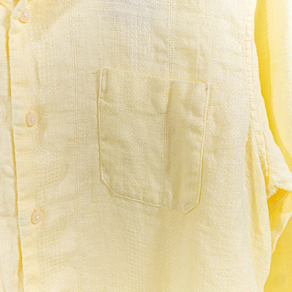 Tommy Bahama Monte Carlo 100% Linen Shirt Yellow Mens Small Button Up
