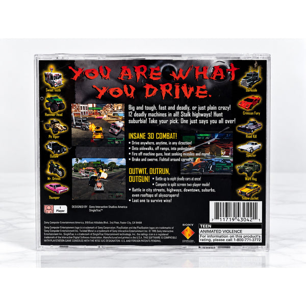 Twisted Metal PS1 PlayStation 1 CIB Complete Black Label Jewel Case Variant 1995
