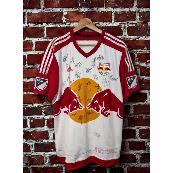 New York Red Bulls 2015 Team Signed Jersey Adidas MLS Sz L Soccer Autographed
