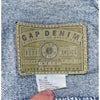 GAP Denim Vest 90s Blue Jean Trucker Style Made in Philippines Sz M Vintage