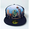 Seattle Mariners MLB New Era 59FIFTY Skyline Summit Fitted Hat 7 1/2 NWT Rare