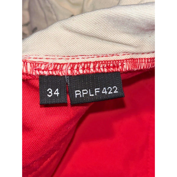 Purple Brand P001 Red Patent Leather Film Jeans Men’s 34x33 Skinny Low Rise