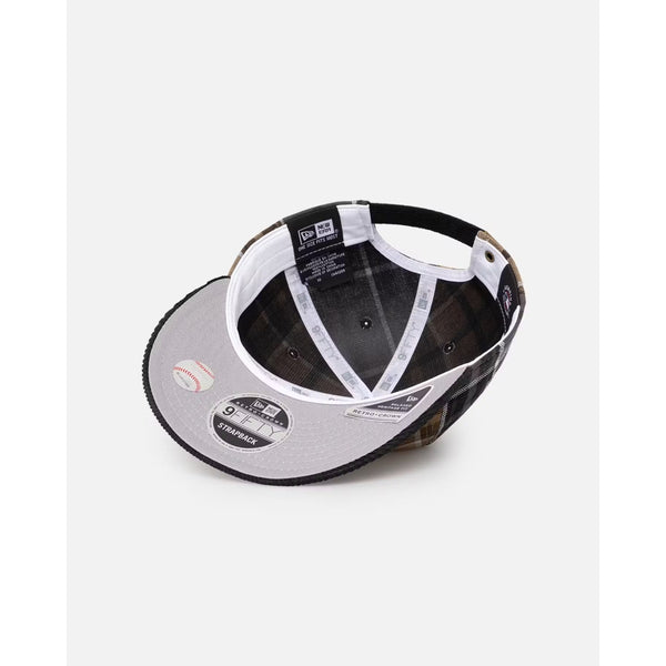 Boston Red Sox Multi Panel Plaid New Era 9FIFTY High Crown Strapback Hat NWT