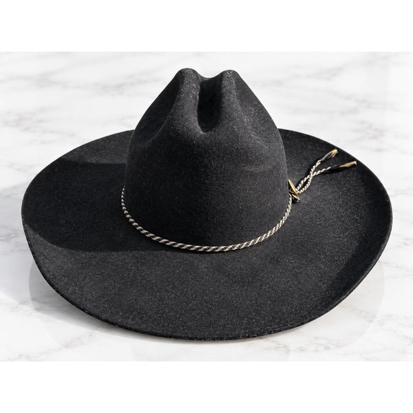 Milano Tuff Hedeman Roughstock 39 Cowboy Hat Black 6 7/8 XX Merino Wool USA