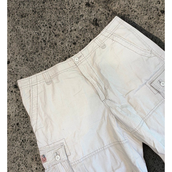 Polo Ralph Lauren Jeans Co Cargo Shorts 42 Khaki Y2K Gorpcore Military USA