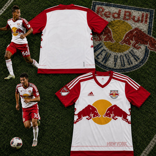 New York Red Bulls Adidas 2015-16 Home Jersey Shirt MLS Soccer Men's XL