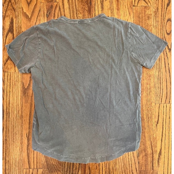 Buck Mason Curved Hem Slub Cotton T Shirt Sz. Small Gray Made in USA BM11001.102