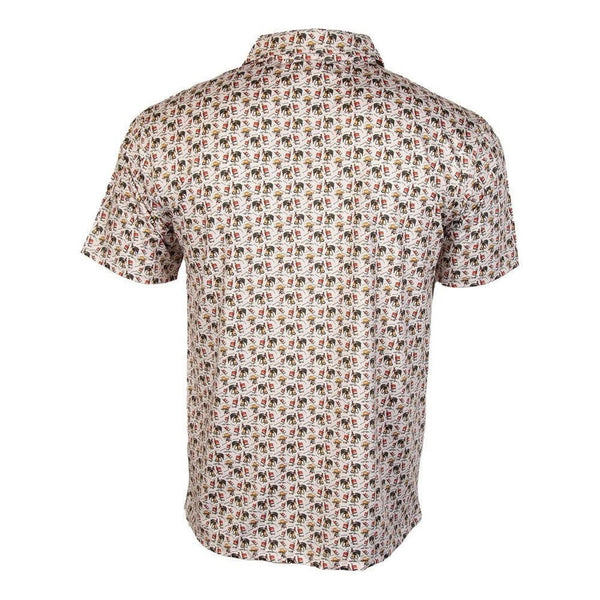 Old Row The Cowboy Killers Golf Polo Performance All Over Print Shirt XL NWT