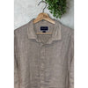 Charles Tyrwhitt 100% Linen Shirt Mens XL Oatmeal Classic Fit Long Sleeve NWOT