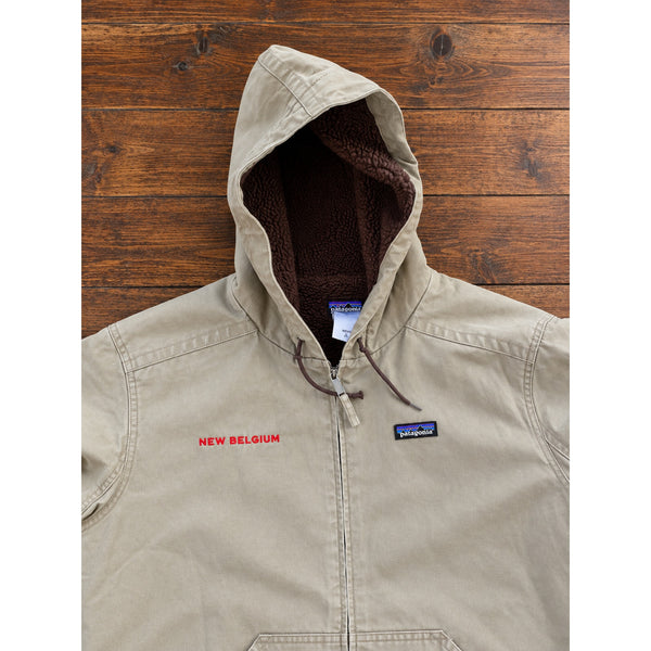Patagonia New Belguim Brewing Fleece Lined Canvas Jacket Workwear Hoodie Sz. XL