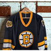 Boston Bruins CCM Jersey Black Gold Hockey Sz S NHL Vintage