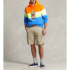 Polo Ralph Lauren Polo Bear Tie-Dye Fleece Hoodie Men's Large Orange Blue EUC