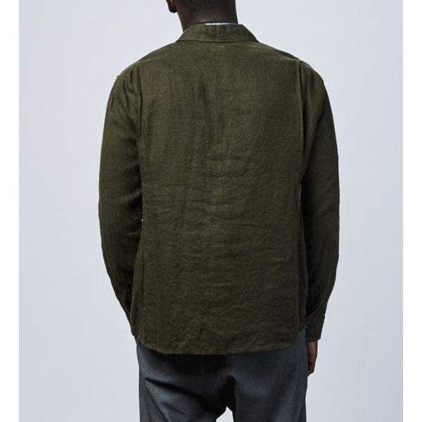 Sage de Cret Linen Wool Winter Overshirt Military Green M Japan NF-1807 Rare