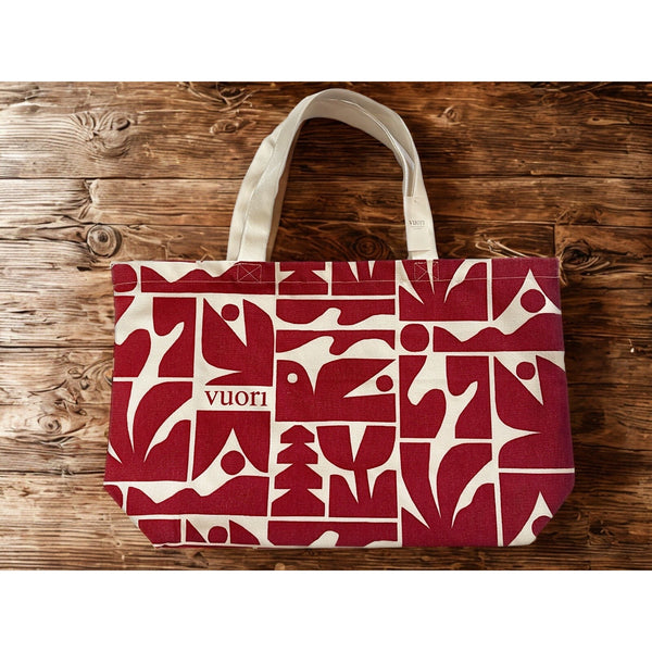 Vuori Limited Edition Holiday 2025 Tote Bag Cody Hudson Red White Canvas XL NWT