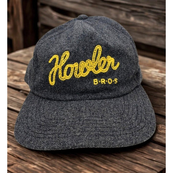 Howler Brothers Rope Hat Gray Wool Blend Snapback Chainstitch Embroidered