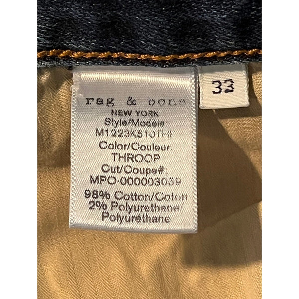 Rag & Bone Fit 2 Slim Jeans Throop Wash Mens 33x30 Stretch Denim EUC