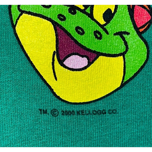 Kellogg’s Smacks Frog T-Shirt Green XL Fruit of the Loom USA Fabric Vintage 2000
