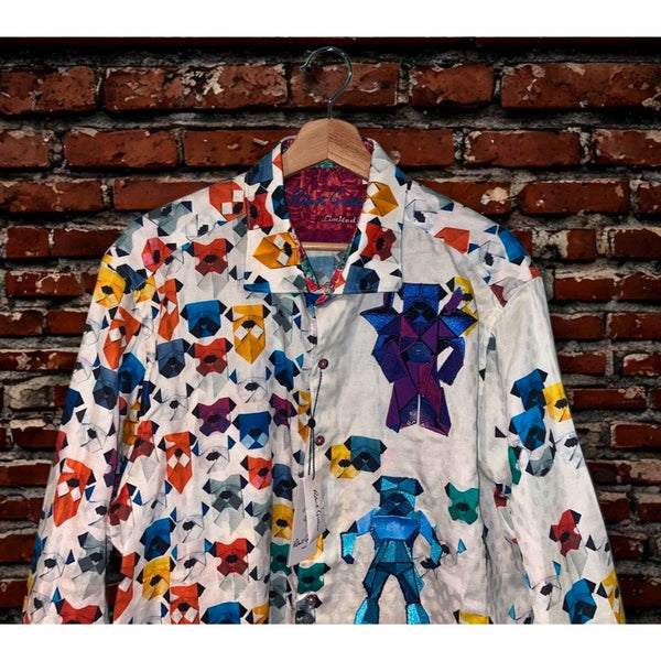 Robert Graham Robot Bulldogs Shirt 2XL NWT Limited Edition 547/725 Graphic Rare