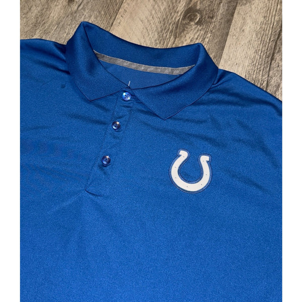 Indianapolis Colts Nike Dri-FIT Polo Shirt Men's XL Blue NFL Training NWOT