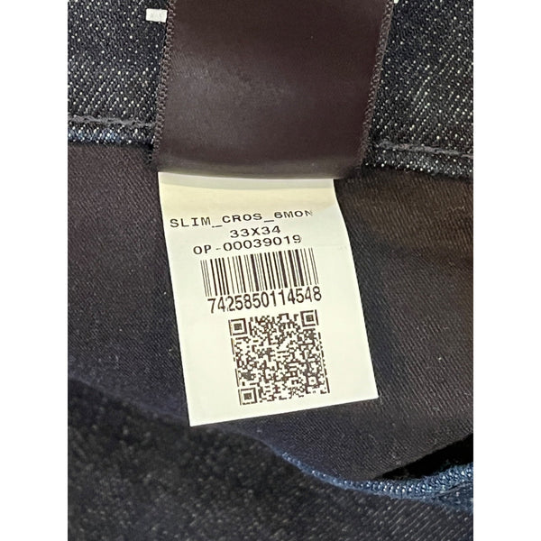 Mott & Bow Crosby Jeans Mens 33x34 Navy Blue Slim Stretch Denim Dark Wash