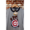 Chicago Cubs Cooperstown Collection Majestic T-Shirt XL Gray Logo Ringer NWT
