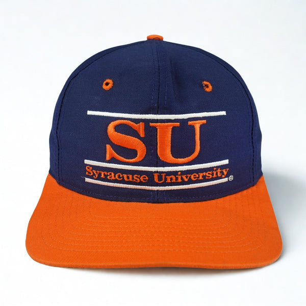 Syracuse University Orange Vintage 90s The Game Snapback Hat Navy Orange SU