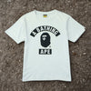 BAPE A Bathing Ape Bicolor College Tee Black Ape Head Logo T-Shirt Medium NWOT