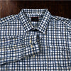 UNTUCKit Sardinia Blue Plaid Button Up Shirt Mens L Slim Fit Nylon Stretch
