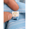 Brioni Mens XL Blue Striped Linen Cotton Button Down Shirt Made Italy Luxury