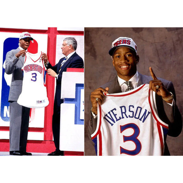 Philadelphia 76ers Team Issued Champion Jersey 52 +4 Cooper 65 Iverson Rookie Yr