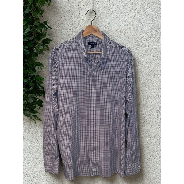 Peter Millar Crown Crafted Fitch Poplin Shirt L Performance Plaid NWOT $200