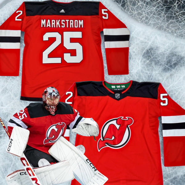 New Jersey Devils Jacob Markstrom #25 NHL Adidas Authentic Jersey Sz 60 3XL NWOT