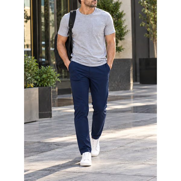 Lululemon ABC Slim-Fit Trouser Warpstreme Blue Men’s 34x36 NWOT 5 Pocket