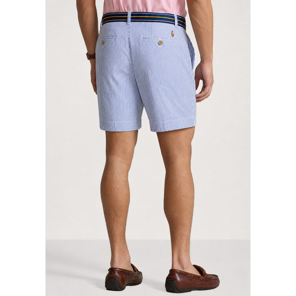 Polo Ralph Lauren Blue White Seersucker Stretch Classic Fit Shorts Sz. 34 NWT