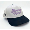 Stevenson Ranch Script Logo Hat White Black Snapback Structured Midtown NWOT