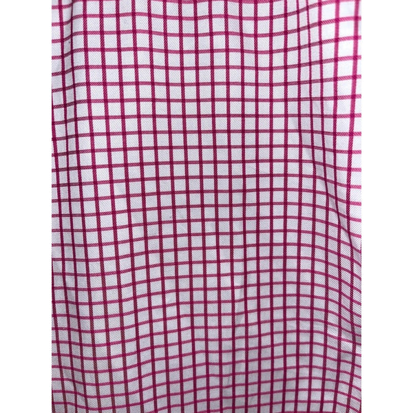 Charles Tyrwhitt Dress Shirt Non Iron Slim Fit Red Check Men's 17/35