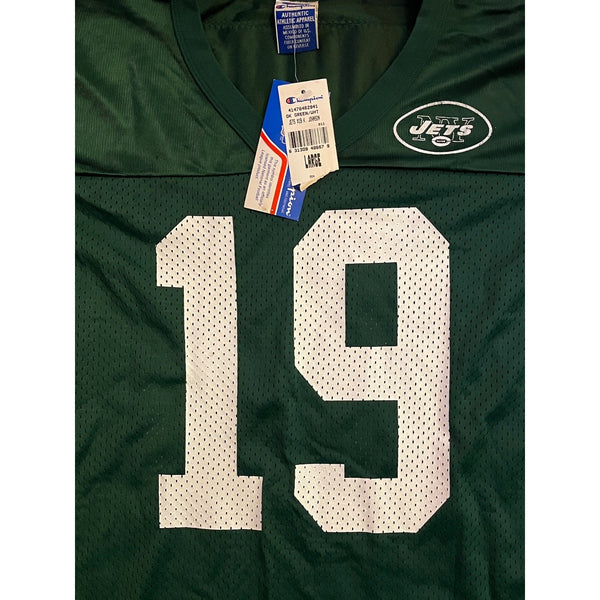 New York Jets Keyshawn Johnson Signed Champion Jersey Sz 44 L Deadstock Vintage
