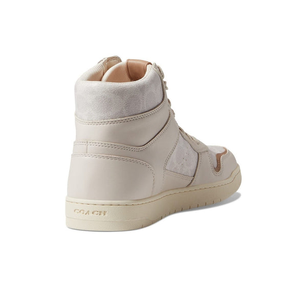 Coach Hi Top Sneakers CD304 Chalk Coated Canvas Women’s Sz 10B NIB MSRP $229