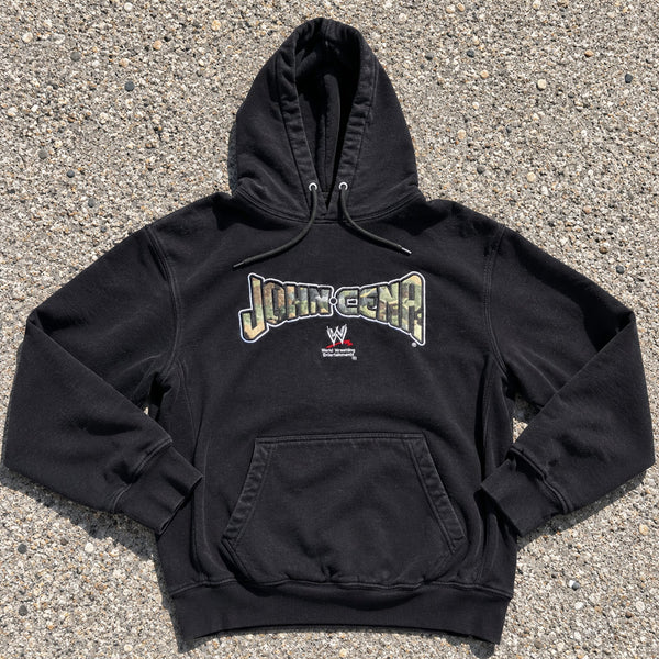 John Cena WWE Vintage Camo Logo Hoodie Men's M Steve & Barry's Wrestling Y2K