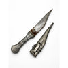 Middle Eastern Jambiya Khanjar Curved Dagger Silver Tone Sheath Ornate Vintage