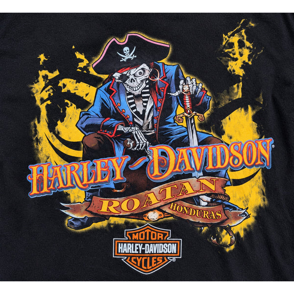 Harley Davidson Blackbeard's Revenge Roatan Honduras T Shirt 4XL Pirate Biker