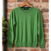 Charles Tyrwhitt Cotton Cashmere Sweater Men's M Green Crewneck Made Italy