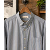 Taylor Stitch The Jack Parkway Stripe Shirt Men's 2XL 46 Organic Cotton Blue