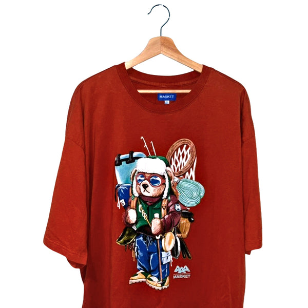 Chinatown Market Ultralight Bear Graphic T Shirt Orange 2XL EUC