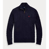 Polo Ralph Lauren Cable Knit 1/4 Zip Sweater Navy Blue Cotton 2XL NWT
