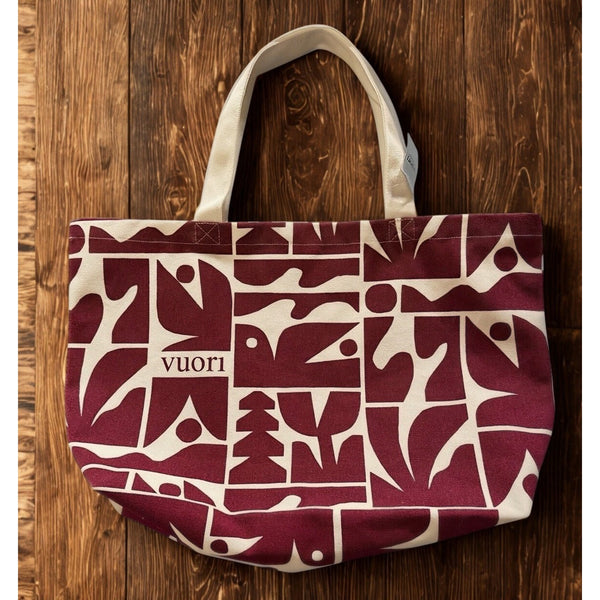 Vuori Limited Edition Holiday 2025 Tote Bag Cody Hudson Red White Canvas XL NWT