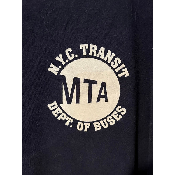 New York City NYC MTA Dept of Buses Graphic T-Shirt Navy 5XL Vintage 1990s