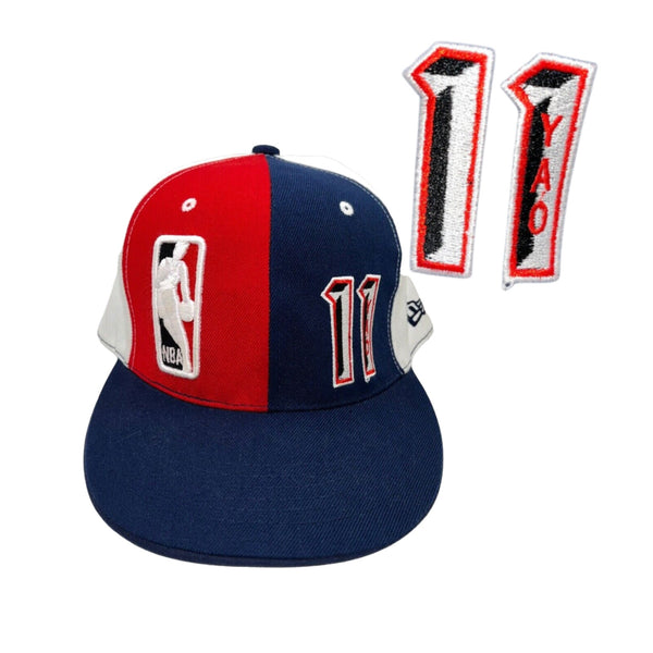 Yao Ming Houston Rockets New Era 59FIFTY Hat 7 1/8 USA Wool Rare NBA Cap Vintage