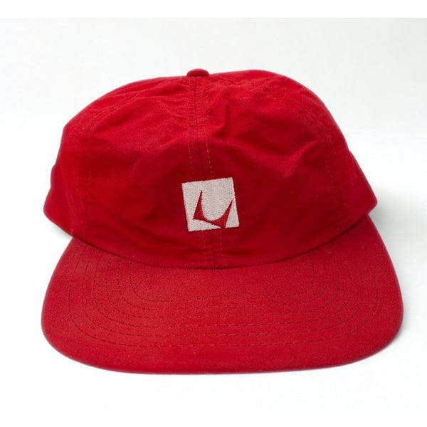 Herman Miller 5 Panel Stretch Back Hat Red Vintage USA Made Rare Employee MCM