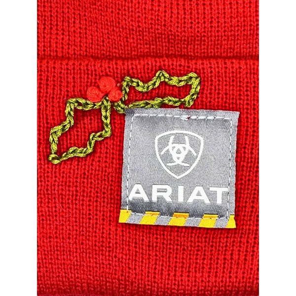 Ariat Rebar Christmas Embroidered Women’s Beanie 3M Thinsulate Stretch Elite NWT